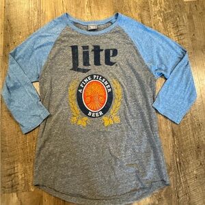 Official Miller Lite Blue & Grey Medium Shirt